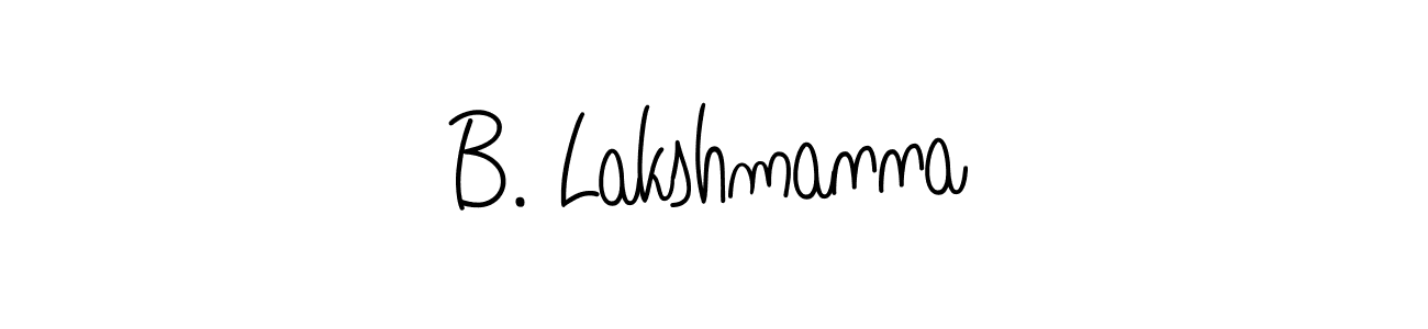 You should practise on your own different ways (Angelique-Rose-font-FFP) to write your name (B. Lakshmanna) in signature. don't let someone else do it for you. B. Lakshmanna signature style 5 images and pictures png