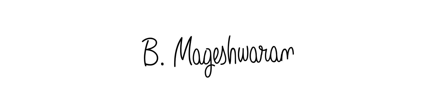 How to Draw B. Mageshwaran signature style? Angelique-Rose-font-FFP is a latest design signature styles for name B. Mageshwaran. B. Mageshwaran signature style 5 images and pictures png