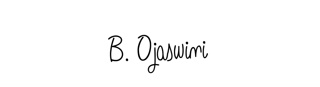 Check out images of Autograph of B. Ojaswini name. Actor B. Ojaswini Signature Style. Angelique-Rose-font-FFP is a professional sign style online. B. Ojaswini signature style 5 images and pictures png