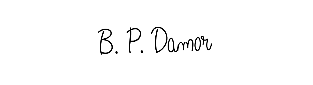 Make a beautiful signature design for name B. P. Damor. With this signature (Angelique-Rose-font-FFP) style, you can create a handwritten signature for free. B. P. Damor signature style 5 images and pictures png