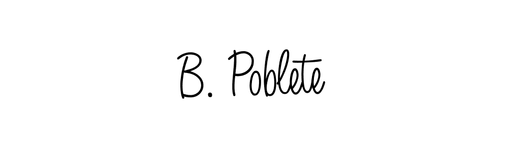 if you are searching for the best signature style for your name B. Poblete. so please give up your signature search. here we have designed multiple signature styles  using Angelique-Rose-font-FFP. B. Poblete signature style 5 images and pictures png