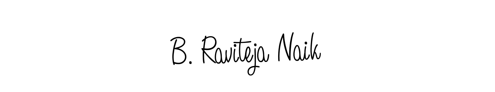 Design your own signature with our free online signature maker. With this signature software, you can create a handwritten (Angelique-Rose-font-FFP) signature for name B. Raviteja Naik. B. Raviteja Naik signature style 5 images and pictures png