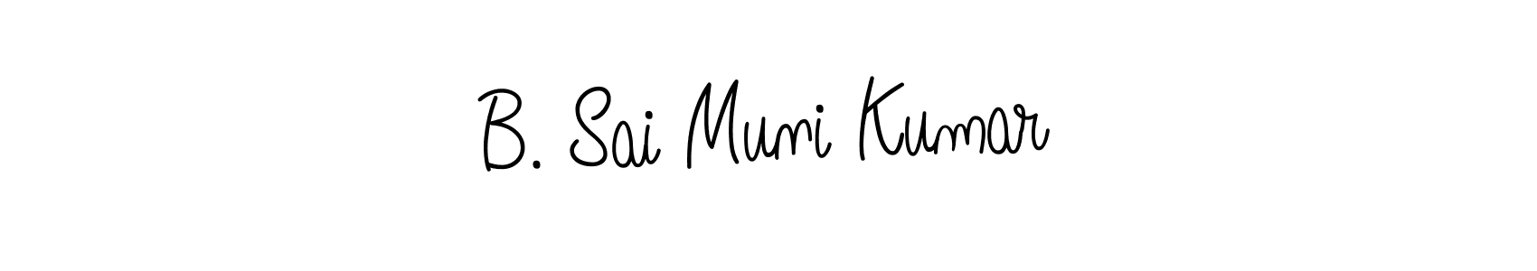 Use a signature maker to create a handwritten signature online. With this signature software, you can design (Angelique-Rose-font-FFP) your own signature for name B. Sai Muni Kumar. B. Sai Muni Kumar signature style 5 images and pictures png