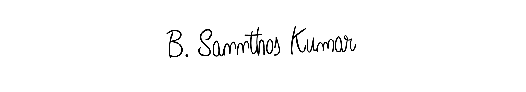 Design your own signature with our free online signature maker. With this signature software, you can create a handwritten (Angelique-Rose-font-FFP) signature for name B. Sannthos Kumar. B. Sannthos Kumar signature style 5 images and pictures png