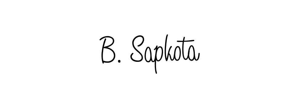 How to make B. Sapkota name signature. Use Angelique-Rose-font-FFP style for creating short signs online. This is the latest handwritten sign. B. Sapkota signature style 5 images and pictures png