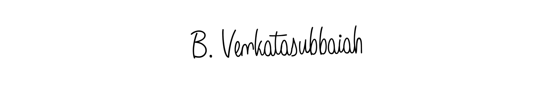The best way (Angelique-Rose-font-FFP) to make a short signature is to pick only two or three words in your name. The name B. Venkatasubbaiah include a total of six letters. For converting this name. B. Venkatasubbaiah signature style 5 images and pictures png