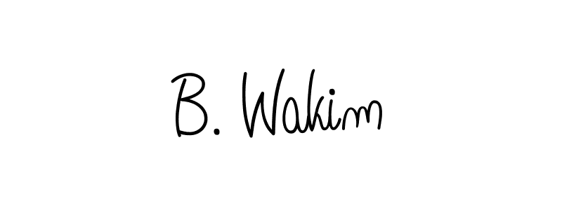 Use a signature maker to create a handwritten signature online. With this signature software, you can design (Angelique-Rose-font-FFP) your own signature for name B. Wakim. B. Wakim signature style 5 images and pictures png
