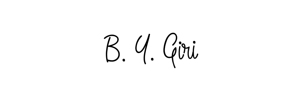 Best and Professional Signature Style for B. Y. Giri. Angelique-Rose-font-FFP Best Signature Style Collection. B. Y. Giri signature style 5 images and pictures png