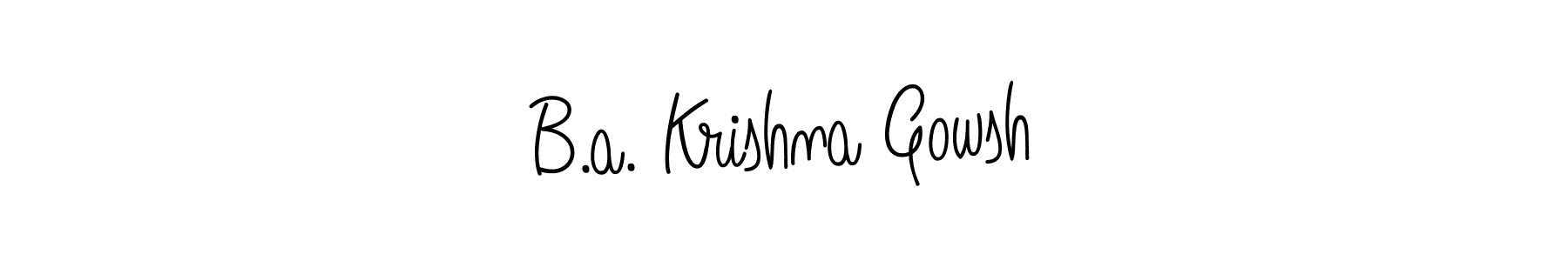 It looks lik you need a new signature style for name B.a. Krishna Gowsh. Design unique handwritten (Angelique-Rose-font-FFP) signature with our free signature maker in just a few clicks. B.a. Krishna Gowsh signature style 5 images and pictures png