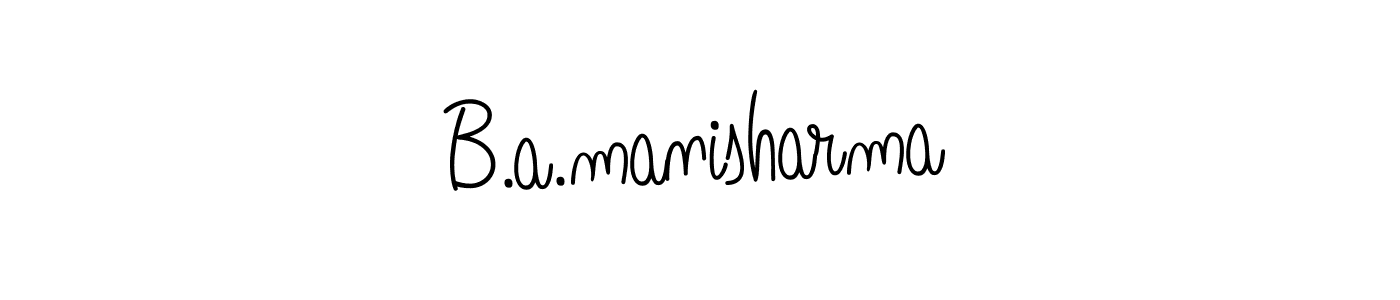 Make a beautiful signature design for name B.a.manisharma. Use this online signature maker to create a handwritten signature for free. B.a.manisharma signature style 5 images and pictures png