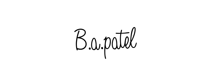 Design your own signature with our free online signature maker. With this signature software, you can create a handwritten (Angelique-Rose-font-FFP) signature for name B.a.patel. B.a.patel signature style 5 images and pictures png