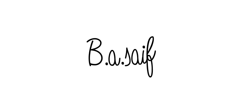 Also we have B.a.saif name is the best signature style. Create professional handwritten signature collection using Angelique-Rose-font-FFP autograph style. B.a.saif signature style 5 images and pictures png