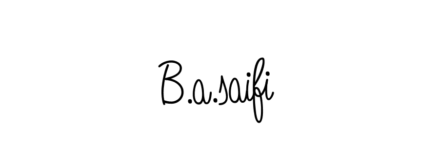 B.a.saifi stylish signature style. Best Handwritten Sign (Angelique-Rose-font-FFP) for my name. Handwritten Signature Collection Ideas for my name B.a.saifi. B.a.saifi signature style 5 images and pictures png