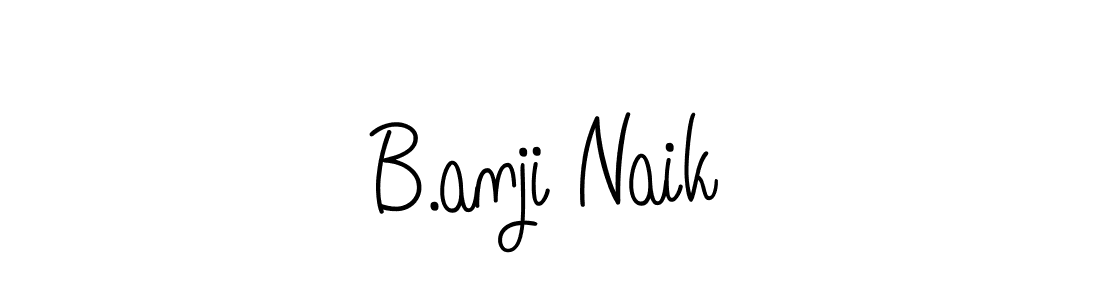 Make a beautiful signature design for name B.anji Naik. With this signature (Angelique-Rose-font-FFP) style, you can create a handwritten signature for free. B.anji Naik signature style 5 images and pictures png