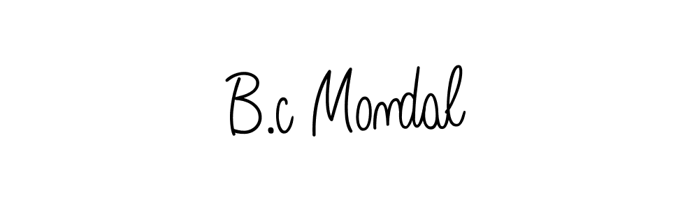 Design your own signature with our free online signature maker. With this signature software, you can create a handwritten (Angelique-Rose-font-FFP) signature for name B.c Mondal. B.c Mondal signature style 5 images and pictures png