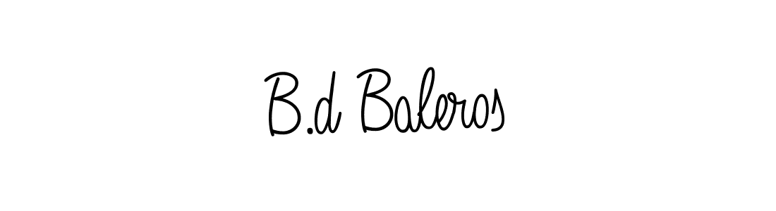 The best way (Angelique-Rose-font-FFP) to make a short signature is to pick only two or three words in your name. The name B.d Baleros include a total of six letters. For converting this name. B.d Baleros signature style 5 images and pictures png