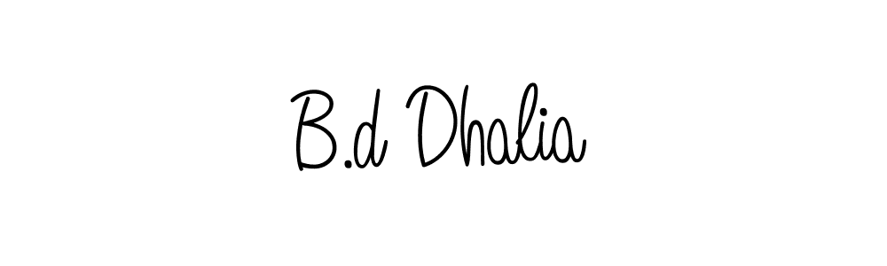 B.d Dhalia stylish signature style. Best Handwritten Sign (Angelique-Rose-font-FFP) for my name. Handwritten Signature Collection Ideas for my name B.d Dhalia. B.d Dhalia signature style 5 images and pictures png