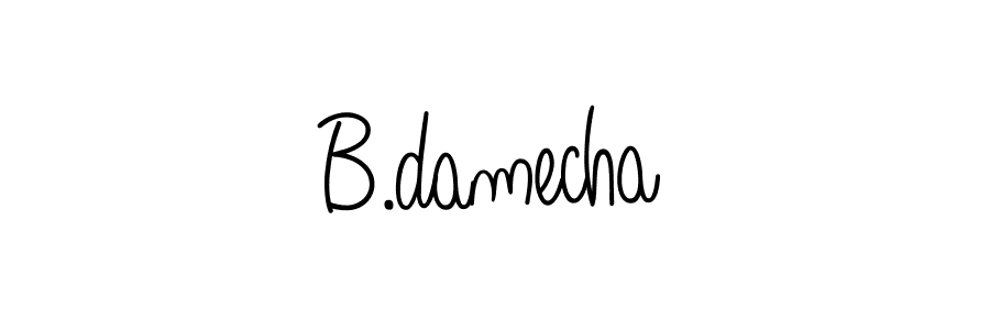 How to Draw B.damecha signature style? Angelique-Rose-font-FFP is a latest design signature styles for name B.damecha. B.damecha signature style 5 images and pictures png