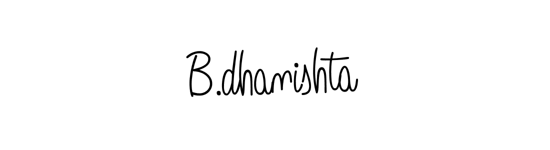 Check out images of Autograph of B.dhanishta name. Actor B.dhanishta Signature Style. Angelique-Rose-font-FFP is a professional sign style online. B.dhanishta signature style 5 images and pictures png