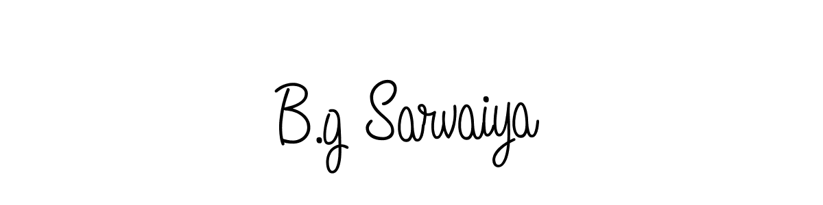 The best way (Angelique-Rose-font-FFP) to make a short signature is to pick only two or three words in your name. The name B.g Sarvaiya include a total of six letters. For converting this name. B.g Sarvaiya signature style 5 images and pictures png