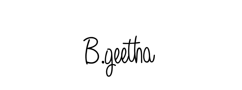 B.geetha stylish signature style. Best Handwritten Sign (Angelique-Rose-font-FFP) for my name. Handwritten Signature Collection Ideas for my name B.geetha. B.geetha signature style 5 images and pictures png