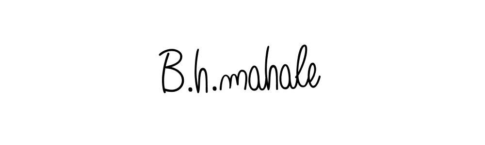 How to make B.h.mahale name signature. Use Angelique-Rose-font-FFP style for creating short signs online. This is the latest handwritten sign. B.h.mahale signature style 5 images and pictures png