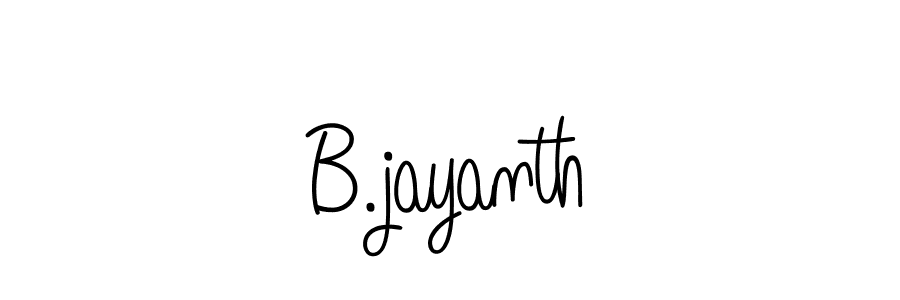 Design your own signature with our free online signature maker. With this signature software, you can create a handwritten (Angelique-Rose-font-FFP) signature for name B.jayanth. B.jayanth signature style 5 images and pictures png