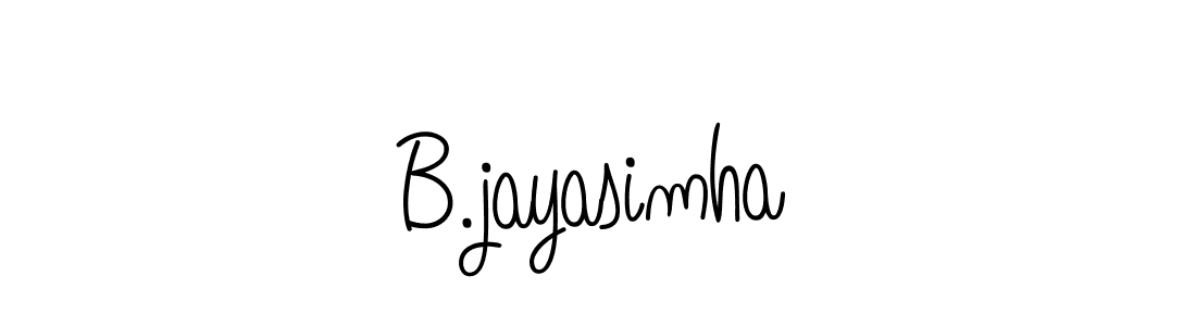 Design your own signature with our free online signature maker. With this signature software, you can create a handwritten (Angelique-Rose-font-FFP) signature for name B.jayasimha. B.jayasimha signature style 5 images and pictures png