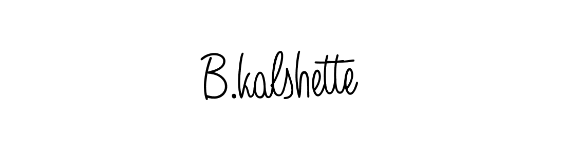 The best way (Angelique-Rose-font-FFP) to make a short signature is to pick only two or three words in your name. The name B.kalshette include a total of six letters. For converting this name. B.kalshette signature style 5 images and pictures png