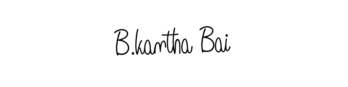 You should practise on your own different ways (Angelique-Rose-font-FFP) to write your name (B.kantha Bai) in signature. don't let someone else do it for you. B.kantha Bai signature style 5 images and pictures png