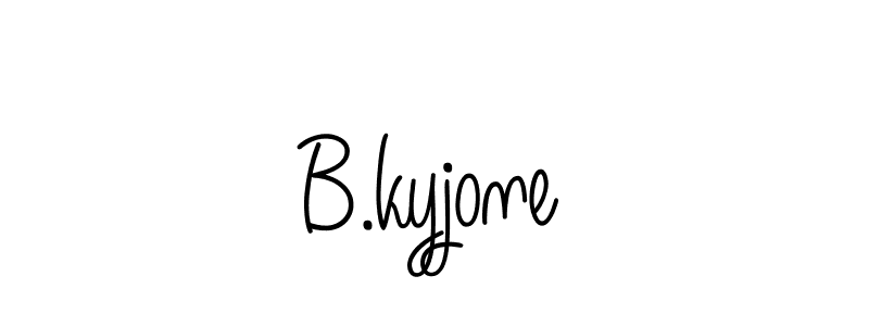 Create a beautiful signature design for name B.kyjone. With this signature (Angelique-Rose-font-FFP) fonts, you can make a handwritten signature for free. B.kyjone signature style 5 images and pictures png