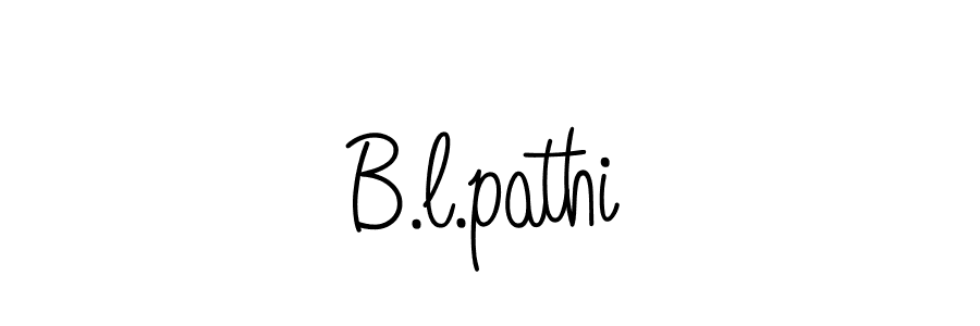 Create a beautiful signature design for name B.l.pathi. With this signature (Angelique-Rose-font-FFP) fonts, you can make a handwritten signature for free. B.l.pathi signature style 5 images and pictures png