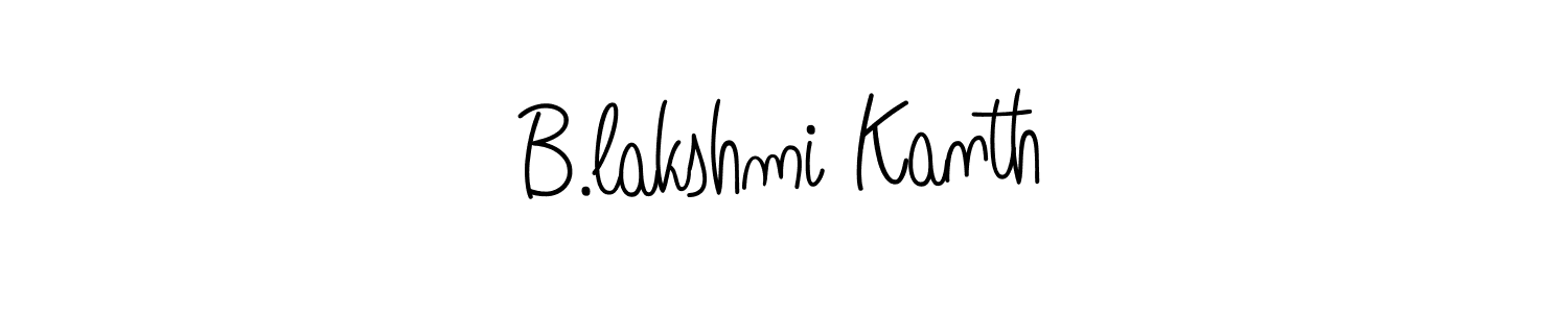 Design your own signature with our free online signature maker. With this signature software, you can create a handwritten (Angelique-Rose-font-FFP) signature for name B.lakshmi Kanth. B.lakshmi Kanth signature style 5 images and pictures png