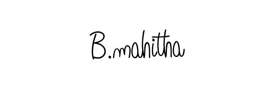 Create a beautiful signature design for name B.mahitha. With this signature (Angelique-Rose-font-FFP) fonts, you can make a handwritten signature for free. B.mahitha signature style 5 images and pictures png