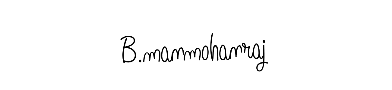 How to make B.manmohanraj name signature. Use Angelique-Rose-font-FFP style for creating short signs online. This is the latest handwritten sign. B.manmohanraj signature style 5 images and pictures png