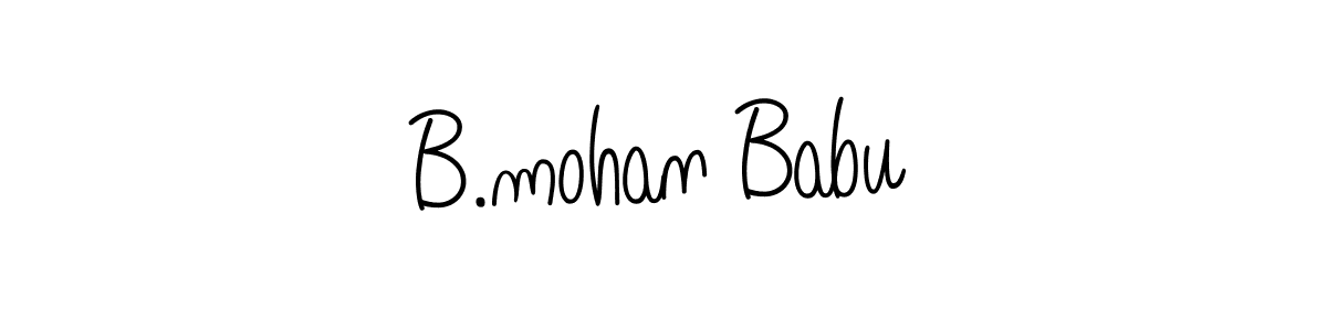 How to make B.mohan Babu name signature. Use Angelique-Rose-font-FFP style for creating short signs online. This is the latest handwritten sign. B.mohan Babu signature style 5 images and pictures png