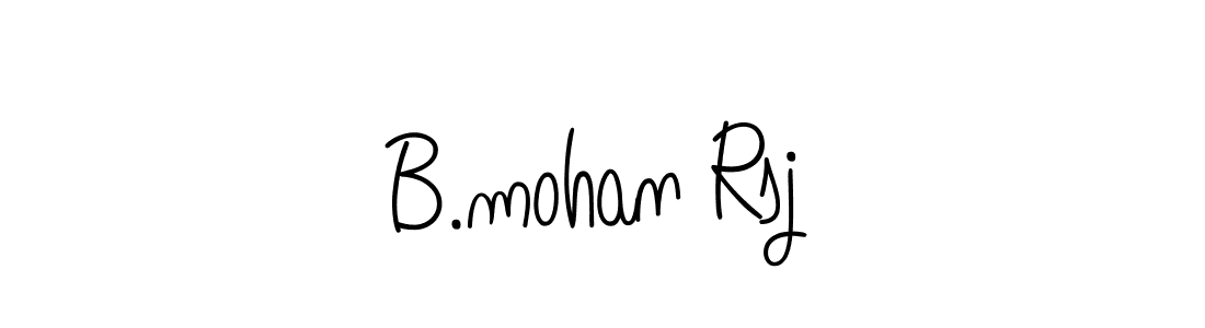 Use a signature maker to create a handwritten signature online. With this signature software, you can design (Angelique-Rose-font-FFP) your own signature for name B.mohan Rsj. B.mohan Rsj signature style 5 images and pictures png