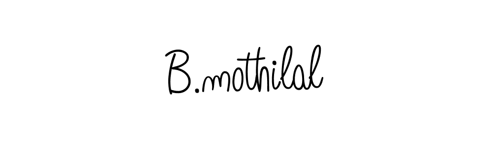 The best way (Angelique-Rose-font-FFP) to make a short signature is to pick only two or three words in your name. The name B.mothilal include a total of six letters. For converting this name. B.mothilal signature style 5 images and pictures png