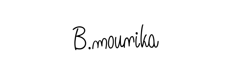 Make a short B.mounika signature style. Manage your documents anywhere anytime using Angelique-Rose-font-FFP. Create and add eSignatures, submit forms, share and send files easily. B.mounika signature style 5 images and pictures png