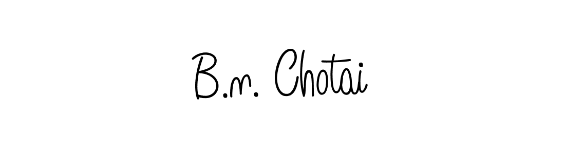 The best way (Angelique-Rose-font-FFP) to make a short signature is to pick only two or three words in your name. The name B.n. Chotai include a total of six letters. For converting this name. B.n. Chotai signature style 5 images and pictures png