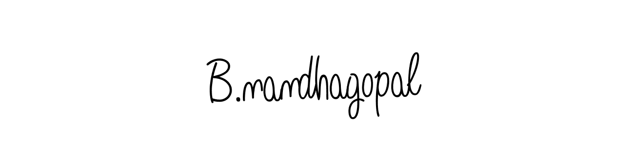 How to make B.nandhagopal name signature. Use Angelique-Rose-font-FFP style for creating short signs online. This is the latest handwritten sign. B.nandhagopal signature style 5 images and pictures png