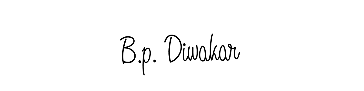 Design your own signature with our free online signature maker. With this signature software, you can create a handwritten (Angelique-Rose-font-FFP) signature for name B.p. Diwakar. B.p. Diwakar signature style 5 images and pictures png