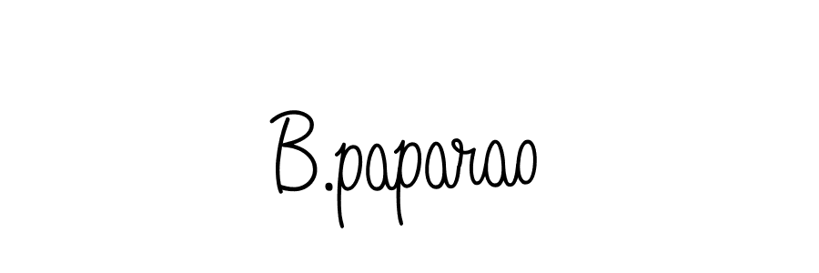 The best way (Angelique-Rose-font-FFP) to make a short signature is to pick only two or three words in your name. The name B.paparao include a total of six letters. For converting this name. B.paparao signature style 5 images and pictures png