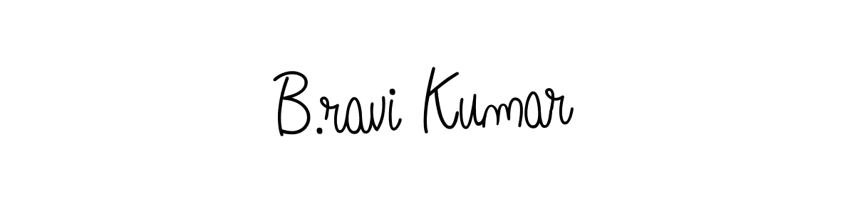 Make a beautiful signature design for name B.ravi Kumar. With this signature (Angelique-Rose-font-FFP) style, you can create a handwritten signature for free. B.ravi Kumar signature style 5 images and pictures png