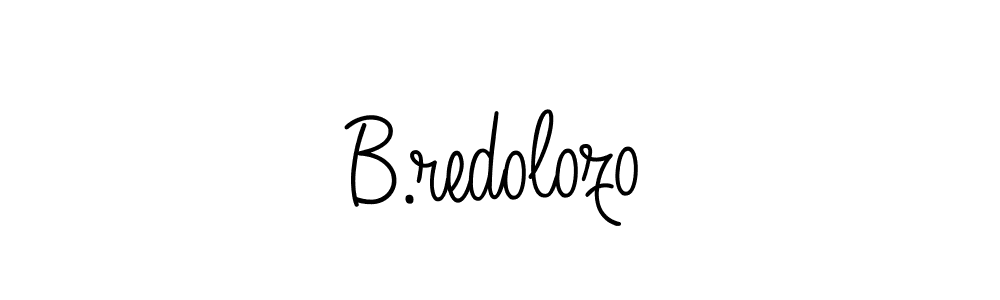 Create a beautiful signature design for name B.redolozo. With this signature (Angelique-Rose-font-FFP) fonts, you can make a handwritten signature for free. B.redolozo signature style 5 images and pictures png
