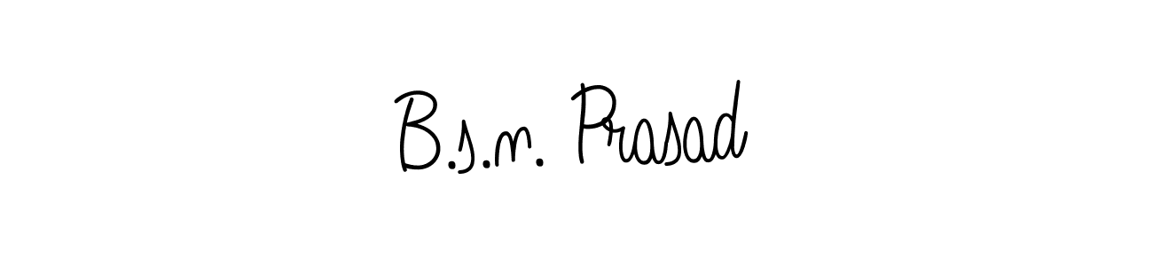 B.s.n. Prasad stylish signature style. Best Handwritten Sign (Angelique-Rose-font-FFP) for my name. Handwritten Signature Collection Ideas for my name B.s.n. Prasad. B.s.n. Prasad signature style 5 images and pictures png