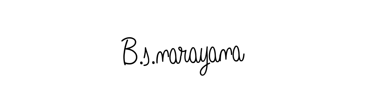 How to make B.s.narayana name signature. Use Angelique-Rose-font-FFP style for creating short signs online. This is the latest handwritten sign. B.s.narayana signature style 5 images and pictures png