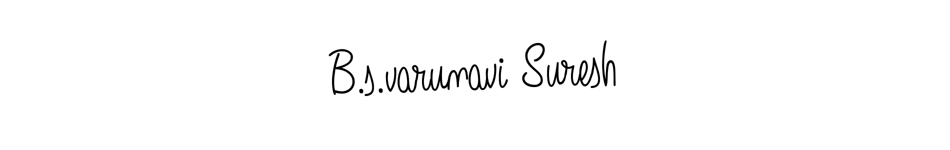 Design your own signature with our free online signature maker. With this signature software, you can create a handwritten (Angelique-Rose-font-FFP) signature for name B.s.varunavi Suresh. B.s.varunavi Suresh signature style 5 images and pictures png