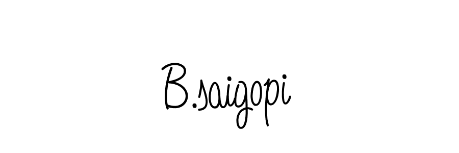 The best way (Angelique-Rose-font-FFP) to make a short signature is to pick only two or three words in your name. The name B.saigopi include a total of six letters. For converting this name. B.saigopi signature style 5 images and pictures png