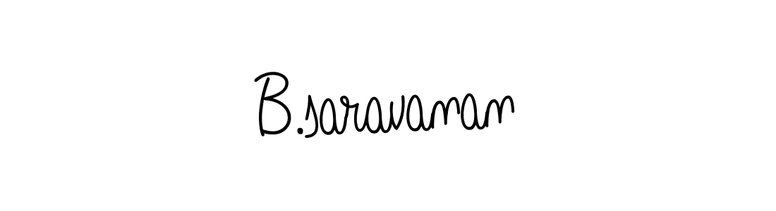 How to make B.saravanan name signature. Use Angelique-Rose-font-FFP style for creating short signs online. This is the latest handwritten sign. B.saravanan signature style 5 images and pictures png